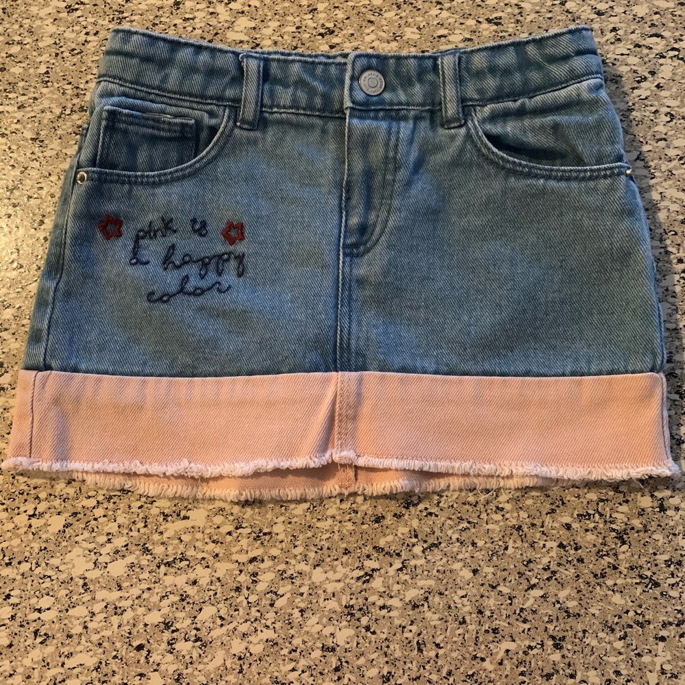 blue skirt